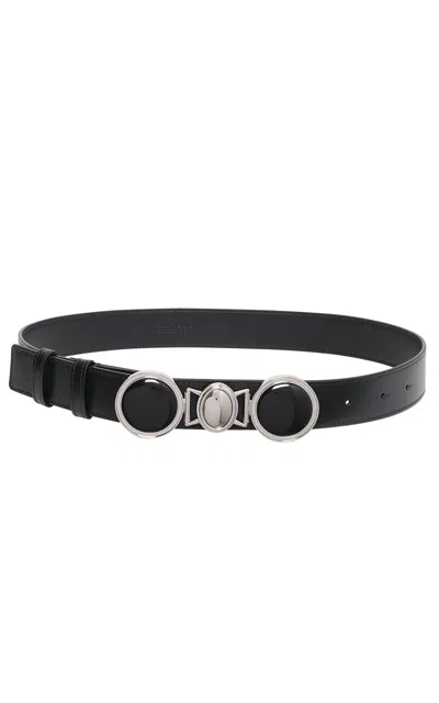 Gabriela Hearst Grange Stone Belt In Black Leather
