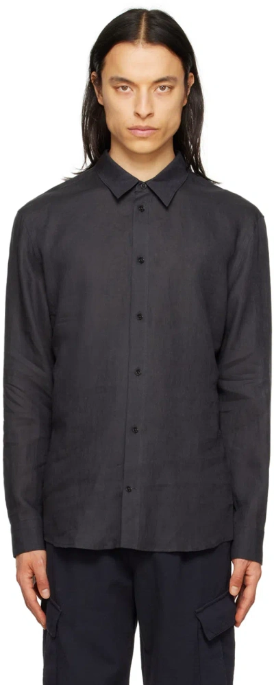 Gabriela Hearst Gray Quevado Shirt In Charcoal