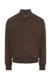 Gabriela Hearst Greg Bomber In Chocolate Suede In Brown
