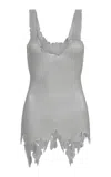 Gabriela Hearst Gwendolin Steel Chainmail Tank Top In Silver