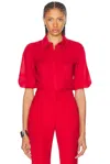 Gabriela Hearst Hadley Top In Scarlet Red