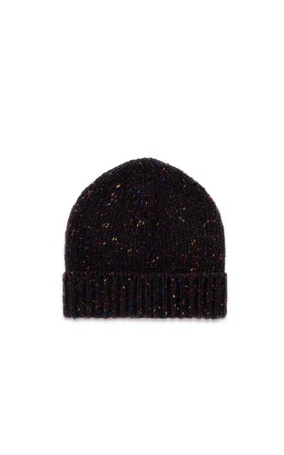 Gabriela Hearst Hailsham Knit Hat In Charcoal Multi Speckle Cashmere