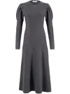 Gabriela Hearst Hannah Knit Dress In Charcoal Melange Merino Wool Cashmere In Grau