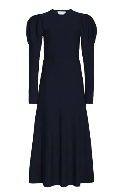 Gabriela Hearst Hannah Dress In Dark Navy Merino Wool