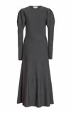 Gabriela Hearst Hannah Knit Dress In Charcoal Melange Merino Wool Cashmere In Charcoal Melange