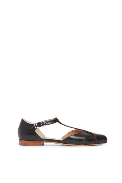 Gabriela Hearst Harlow Ballerina Flat In Black Leather