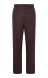 Gabriela Hearst Harold Trouser In Burnt Sienna Wool Cashmere Flannel In Brown