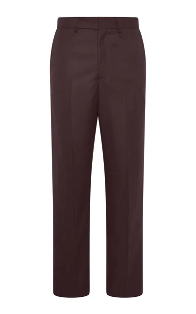 Gabriela Hearst Harold Trouser In Burnt Sienna Wool Cashmere Flannel In Brown