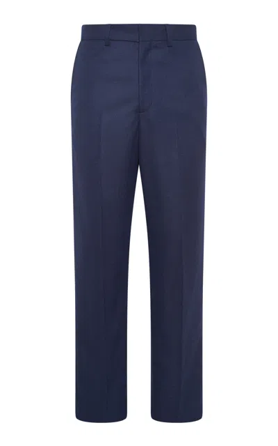 Gabriela Hearst Harold Trouser In Navy Wool Cashmere Flannel In Blue