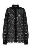 Gabriela Hearst Heath Shirt In Black Cashmere Lace In Black