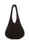 Gabriela Hearst Hedone Knit Hobo Bag In Black & Gold Beaded Cashmere In Black/gold