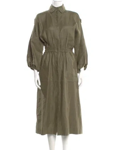 Pre-owned Gabriela Hearst Hemp Midi Length Dress In Green