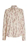 Gabriela Hearst Henri Blouse In Ivory Multi Wool In Ivory Multi
