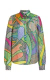 Gabriela Hearst Henri Patterned Button-front Shirt In Multicolor