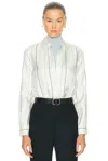 Gabriela Hearst Henri Striped Silk Blouse In Multi