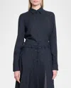 Gabriela Hearst Henri Blouse In Dark Navy Multi Printed Wool In Dark Navy Multi