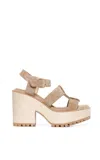 Gabriela Hearst Hera Platform Sandal In Sand Suede