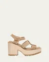 Gabriela Hearst Hera Suede Platform Block-heel Sandals