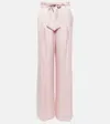 Gabriela Hearst High-rise Silk Wide-leg Pants In Pink