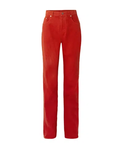 Gabriela Hearst Rey High-rise Straight-leg Recycled Jeans In Red