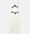 Gabriela Hearst Highland Appliqued Silk Maxi Dress In White