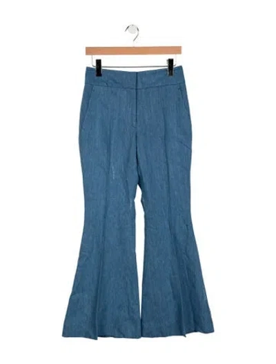 Pre-owned Gabriela Hearst High-rise Flared Jeans In Blue
