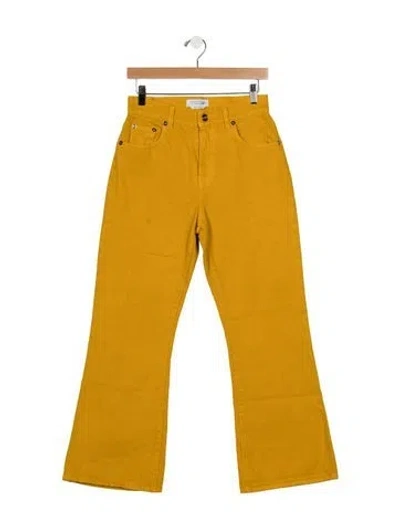 Pre-owned Gabriela Hearst High-rise Flared Jeans In Yellow