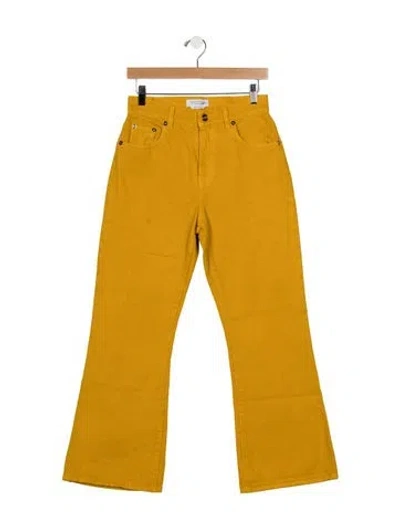Pre-owned Gabriela Hearst High-rise Flared Jeans In Yellow