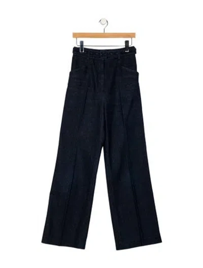 Pre-owned Gabriela Hearst High-rise Wide Leg Jeans In Blue