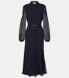 Gabriela Hearst Holt Silk Midi Dress In Blue
