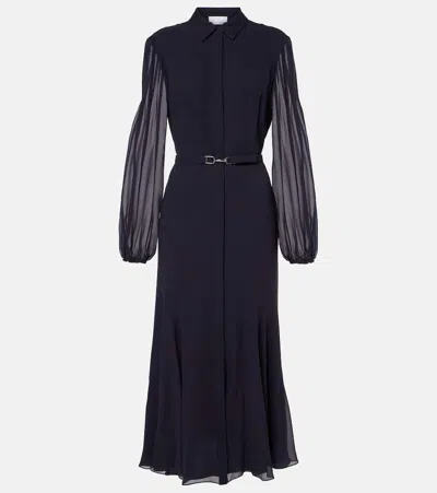 Gabriela Hearst Holt Silk Midi Dress In Blue
