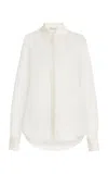 Gabriela Hearst Horus Sheer Shirt In Ivory Silk Organza In Ivory
