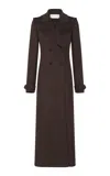 Gabriela Hearst Houstt Trench Coat In Chocolate Winter Silk In Brown