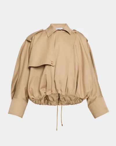 GABRIELA HEARST HUNT DRAWCORD OVERSIZED TRENCH JACKET