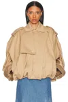 Gabriela Hearst Hunt Cotton Twill Trench Jacket In Neutral