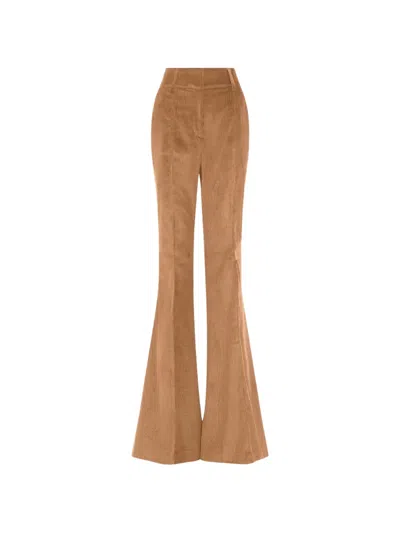Gabriela Hearst Ianthe Corduroy Flared Trousers In Brown