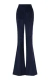 Gabriela Hearst Ianthe Tailored Corduroy Flare Pants In Dark Grey