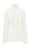 Gabriela Hearst Idris Mockneck Cashmere Sweater In Ivory