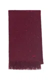 Gabriela Hearst Illumina Fringe Scarf In Bordeaux Speckled Cashmere In Burgundy
