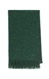 Gabriela Hearst Illumina Fringe Scarf In English Green Speckled Cashmere In Green