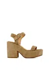 Gabriela Hearst Iman Platform Sandal In Sand Suede In Nude