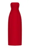 Gabriela Hearst Immanuel Wool Maxi Dress In Scarlet Red