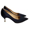 Gabriela Hearst Inaya Pumps In Navy Blue Satin In Blue