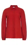 Gabriela Hearst Inga Blouse In Antelope Orange Aloe Linen