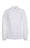 Gabriela Hearst Inga Blouse In White Aloe Linen In White