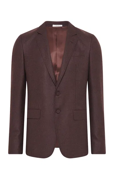 Gabriela Hearst Irving Jacket In Burnt Sienna Wool Cashmere Flannel In Brown