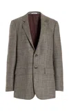 Gabriela Hearst Irving Jacket In Chocolate Virgin Wool Tweed In Chocolate