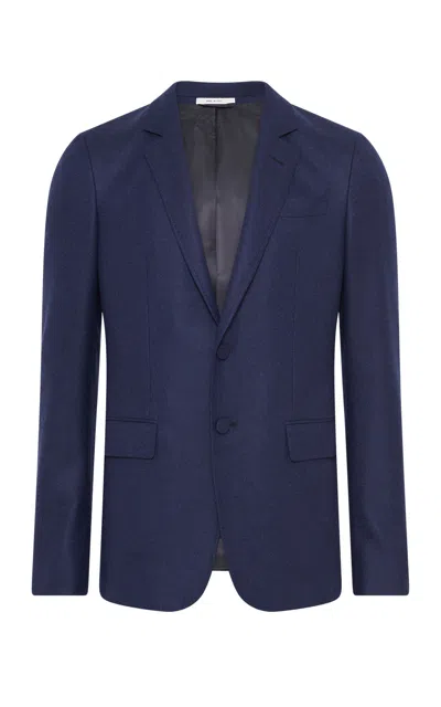 Gabriela Hearst Irving Jacket In Navy Virgin Wool Cashmere In Blue