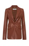 Gabriela Hearst Isara Blazer In Cognac Nappa Leather In Cognac