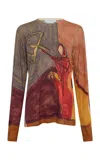 Gabriela Hearst Isara Lightweight Cashmere Sweater In Multi